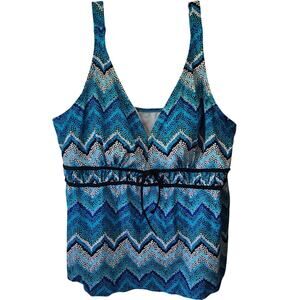 Contour Tankini Top V-Neck Swimsuit Plus Size 26W